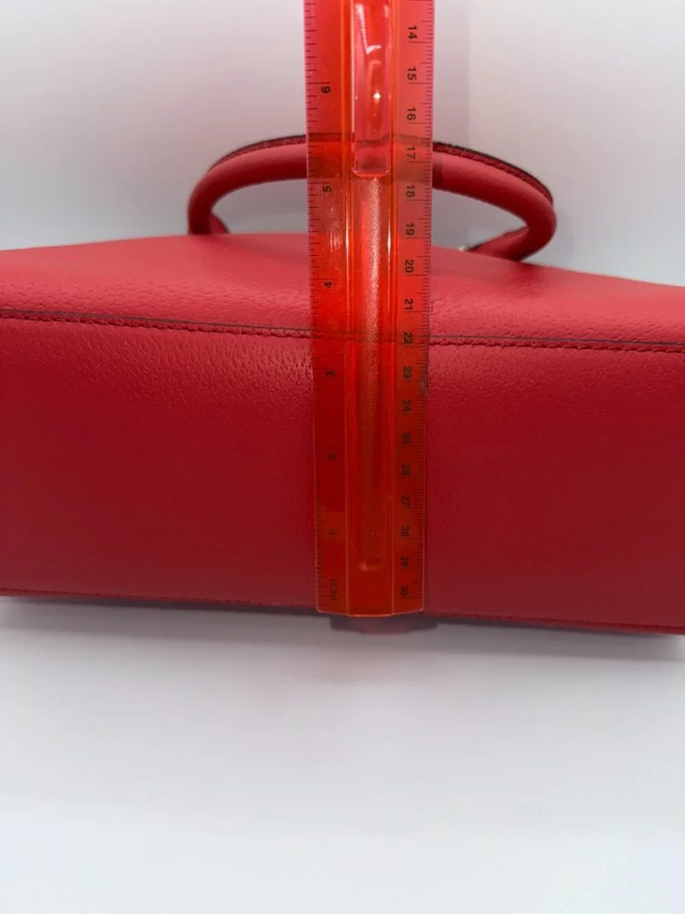 Kate Spade New York Red Leather Satchel Handbag Gold Hardware